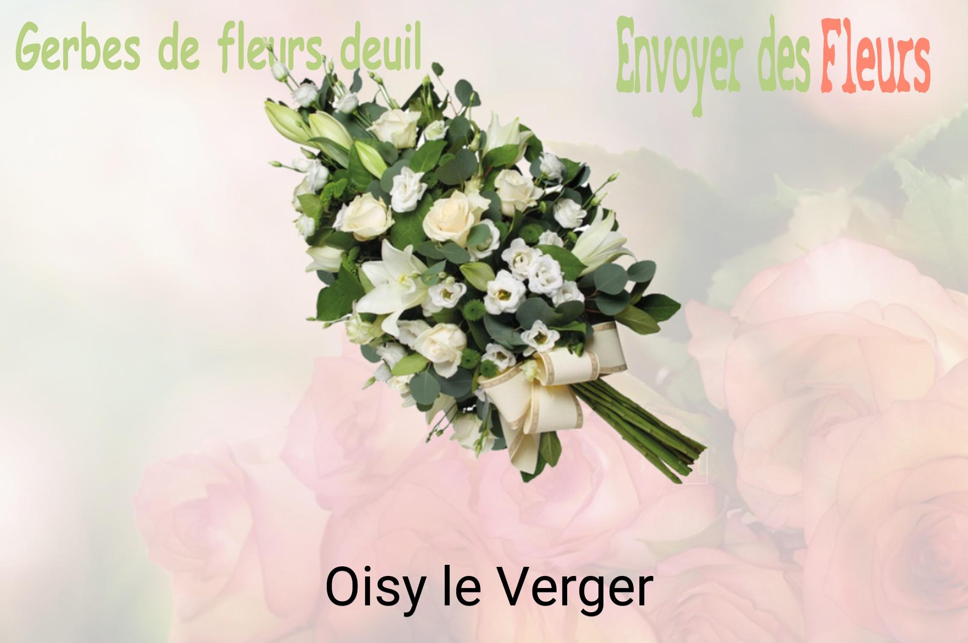 Gerbe de fleurs de deuil livrée à Oisy-le-Verger
